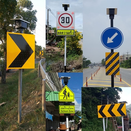 Flashing LED Traffic Signs