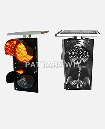 Solar-powered traffic flashing light (Duo-type)