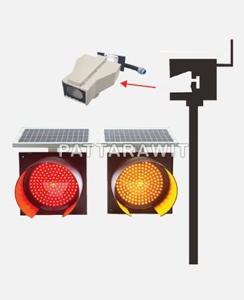 Solar-Powered Flashing Light (300 mm.) (Vehicle and Rain Sensor System)